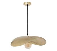 Atmosphera - Lámpara Colgante Arlo - Pantalla de Metal Dorado D56cm - Bombilla no incluida E27 25W - Iluminación para salón, Cocina, Oficina y Dormitorio