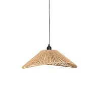 Atmosphera - Lámpara colgante Myha beige - Bombilla no incluida E27 40W - Papel tejido, altura ajustable - Para salón, dormitorio, cocina y oficina