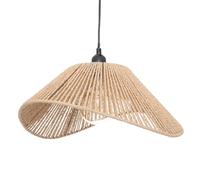 Atmosphera - Lámpara colgante Myha beige D45 cm - Bombilla no incluida E27 40W - Papel tejido, altura ajustable - Para salón, dormitorio, cocina, oficina