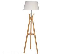 Atmosphera - Lámpara de pie trípode 'Kalo' - bambú y blanco A. 156 cm