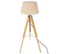 Atmosphera - Lámpara de pie trípode 'Runo' - bambú y marfil A. 145 cm