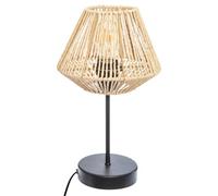Atmosphera Lámpara Jily negro y cuerda, metal, 34 cm