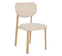 Atmosphera - Lote de 2 sillas decia de Tela Beige con Patas imitación de Haya