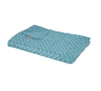 Atmosphera Manta Bouclette Azul 120x160 Cm - Suave y Cálida - Ideal para Decorar