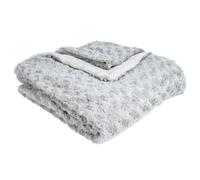 Atmosphera Manta Bouclette Gris 120x160 Cm de Pelo Rizado y Textura Suave y Cálida - Ideal para Decoración Estilo Escandinavo