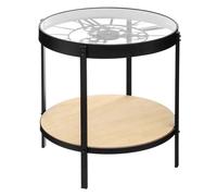 Atmosphera Mesa de Centro Reloj Mecánico Único con Aspecto Industrial y Toques Vintage