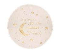 Atmosphera Moon - Alfombra Infantil Redonda 100% Algodón 120cm - Diseño Luna - Suavidad Garantizada