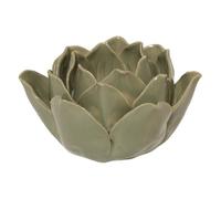 Atmosphera - Portavelas «Flor» de Mona, 6 cm de Altura - Verde