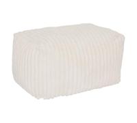 Atmosphera - Puf muzi rectangular acanalado 61x78cm crema