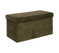 Atmosphera - Puf plegable con caja soana caqui 76 x 38 cm