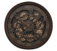 Atmosphera - Reloj de Pared silencioso Grande Alban de 76 cm, Estilo Industrial, Engranajes a la Vista - para la decoración de la Sala de Estar, Oficina o Pasillo