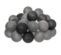 Atmosphera - Sector de cuerdas led 20 bolas surtido d 6 caja - Negro gris