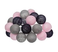 Atmosphera - Sector de cuerdas led 20 bolas surtido d 6 caja - Rose/gris