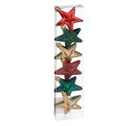 Atmosphera Set de 6 Estrellas de Navidad Plástico Multicolor 6cm
