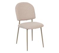 Atmosphera - Silla de Comedor Kamili - Beige - Al. 84 cm - Tapizada en Tela, Patas de Metal - para Cocina, salón y Oficina
