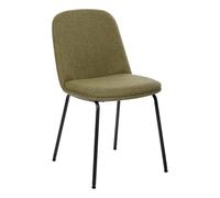 Atmosphera - Silla Neora, Color Verde Cedro - Tapicería de Terciopelo y Patas de Acero - Comedor, Sala de Estar, Oficina