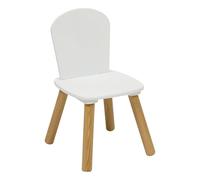 Atmosphera Silla Niño Alex, Blanco, Madera Clara, Estilo Escandinavio, Redondeado, 48x55x85 cm