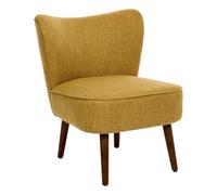 Atmosphera - Sillón aera de Tela Ocre Amarilla l69xan57xal72,5 cm