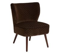 Atmosphera - Sillón Chiara de Terciopelo, 80 cm de Altura, marrón