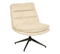 Atmosphera - Sillón Giratorio de Tela Beige Harper l74.5xan64xal87 cm