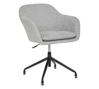 Atmosphera Sillón Giratorio Gris para Oficina en Hierro y Madera