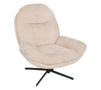 Atmosphera - Sillón Giratorio Stelan - Asiento cómodo con cojín Suave - Tapizado de poliéster - Patas de Acero de diseño - Color Arcilla