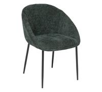 Atmosphera - Sillón Seliso, Verde Cedro, Ancho 60 x Profundidad 57 x Alto 81 cm, Tela Acolchada y Acero - para Sala de Estar, Comedor
