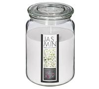 Atmosphera - Vela perfumada Nina Jazmín Blanco 510 g - D. 10 x H. 14,5 cm - Tarro de cristal, larga duración 72 h - Para el hogar, salón y ambientación