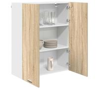 ATOMSTACK MAKER Armario colgante de cocina roble Sonoma, 80 x 31 x 100 cm, material de madera con 2 puertas con bisagras, moderno armario de pared para cocina y salón, soporta hasta 60 kg