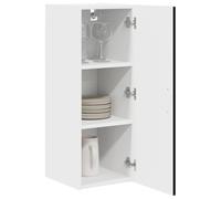 ATOMSTACK MAKER Armario de cocina negro 30 x 31 x 80 cm, juego de 2 armarios de pared de madera con diseño moderno - Serie Kalmar para interiores, fácil montaje, carga máxima de 120 kg