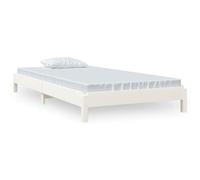 ATOMSTACK MAKER Cama Abatible de Madera Maciza de Pino, Blanca, 90x190 cm, Con Somier Integrado y Función Apilable - Ideal para Espacios Pequeños, Dormitorios Invitados