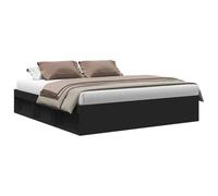 ATOMSTACK MAKER Cama Con Almacenamiento Integrado 200x200 cm, Estructura Negra de Tablero de Partículas y Pino Macizo, 6 Cajones Laterales, Diseño Moderno para Dormitorio - Montaje Requerido