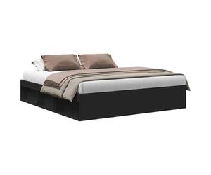 ATOMSTACK MAKER Cama Con Almacenamiento Integrado 200x200 cm, Estructura Negra de Tablero de Partículas y Pino Macizo, 6 Cajones Laterales, Diseño Moderno para Dormitorio - Montaje Requerido