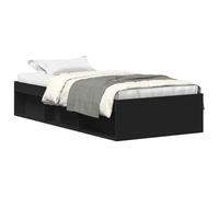 ATOMSTACK MAKER Cama Con Almacenamiento Integrado 90x200 cm, Estructura Negra de Tablero de Partículas y Pino Macizo, 6 Cajones Laterales, Diseño Moderno para Dormitorio, Montaje Requerido