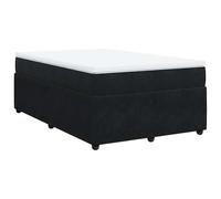 ATOMSTACK MAKER Cama con somier de 120 x 190 cm con colchón de muelles ensacados y forro de terciopelo transpirable, color negro, 46 cm de altura, patas de madera de pino para un sueño reparador