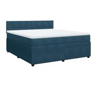 ATOMSTACK MAKER Cama con somier de 180 x 200 cm con colchón de muelles ensacados y funda de terciopelo transpirable y lavable - Azul, lujosa comodidad para dormir para habitaciones de invitados y