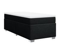 ATOMSTACK MAKER Cama con somier de 80 x 200 cm, color negro, con colchón de muelles ensacados (20 cm) y cojín transpirable, funda de poliéster suave, estructura de madera estable, funda extraíble y