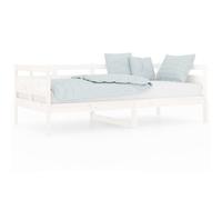 ATOMSTACK MAKER Cama de día 90x190cm en Blanco de Pino macizo - Sofá-cama multifuncional para salón o dormitorio de invitados, Con somier incluido, fácil montaje, diseño rústico y moderno