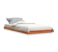 ATOMSTACK MAKER Cama de Madera Maciza de Pino, 100x200 cm, Con Somier Integrado, Diseño Moderno y Rustico en Color Marrón Cera, Ideal para Dormitorios Pequeños y Grandes (Montaje Requerido)