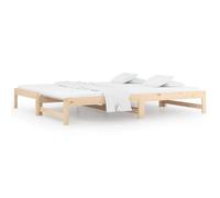 ATOMSTACK MAKER Cama Diaria Plegable de Madera Maciza de Pino, 195,5 x 182 x 30 cm (extendida), Con Somier de Lamas Integrado, Ideal para Invio Sofá en Salón, 2 Plazas (90x190 cm CADA UNA)