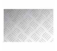ATOMSTACK MAKER Chapa estriada de aluminio en ángulo recto para escaleras, 30 x 20 cm, antideslizante, duradera, para interior y exterior (2 unidades, plata)
