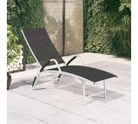ATOMSTACK MAKER HOMELEN Tumbona ajustable para jardín, piscina, tumbona muy cómoda, color negro, 170-193 x 60,5 x 51-96 cm, aluminio textileno, para jardín, terraza, zona de piscina