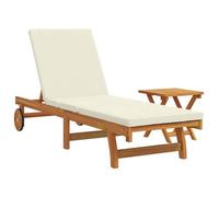 ATOMSTACK MAKER HOMELEN Tumbona para 1 persona, de madera maciza de acacia, con respaldo ajustable y reposapiés, marrón, 63 x 199 x 85 cm, resistente a la intemperie, para jardín, terraza, balcón