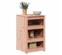 ATOMSTACK MAKER Mueble de cocina con 3 estantes, roble marrón, madera maciza de pino, 55 x 55 x 92 cm, ahorra espacio, moderno armario de madera para cocinas pequeñas y grandes