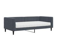 ATOMSTACK MAKER Sofá Cama 2 en 1 Con Colchón de Espuma 90x190 cm, Sofá Convertible Gris Oscuro de Terciopelo para Salón o Dormitorio, Estructura de Madera y Metal, Diseño Moderno y Minimalista