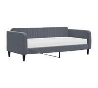 ATOMSTACK MAKER Sofá Cama 2 en 1 Con Colchón Incluido 90 x 190 cm, Tapizado en Terciopelo Gris Oscuro, Estructura de Madera y Metal, Ideal para Salón o Dormitorio de Invitados (213 x 100 x 75 cm)