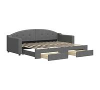 ATOMSTACK MAKER Sofá Cama 2 en 1 Plegable Con Cajones de Almacenamiento, Color Gris Oscuro, 80x200 cm, Estructura de Madera y Metal, Ideal para Pequeños Espacios y Dormitorios de Invitados