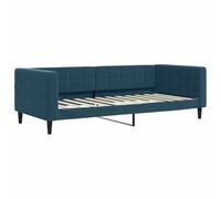 ATOMSTACK MAKER Sofá cama azul 90 x 200 cm - Sofá cama 2 en 1 con tapicería de terciopelo Suave, Estructura de Metal y Madera Maciza, Ideal para Dormitorio o Salón, sin colchón (223 x 100 x 68 cm)