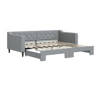 ATOMSTACK MAKER Sofá Cama Plegable 2 en 1 Gris Claro, 90x190 cm, Estructura de Madera y Metal, Tapizado en Poliéster 100%, Ideal para Invitados y Espacios Pequeños - Montaje Requerido