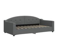 ATOMSTACK MAKER Sofá cama plegable gris oscuro 90 x 190 cm con acolchado, estructura de metal y madera, somier de láminas incluido, para salón y habitación de invitados (tela: 100% poliéster)